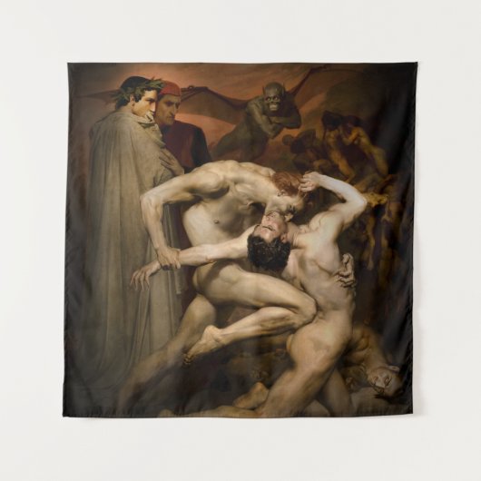 Vivid Retro - Dante und Virgil Wandteppich (Vorderseite (Horizontal))