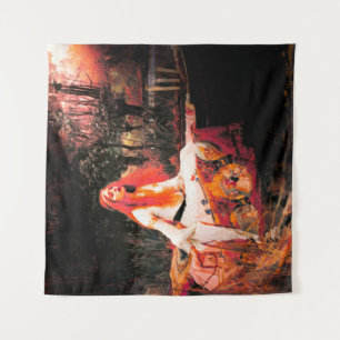 Vivid Retro - Die Lady von Schhalott Wandteppich
