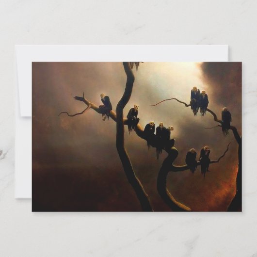 Vivid Retro - Ghosts in a Tree Einladung (Vorderseite)