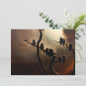 Vivid Retro - Ghosts in a Tree Einladung (Stehend Vorderseite)