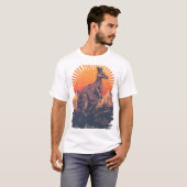 Vivid Retro Kangaroo Sunset T-Shirt (Vorne ganz)