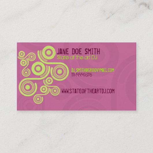 Vivid Retro Visitenkarte (Vorderseite)