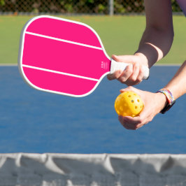 Vivid Rosa Zwei vertikale Streifen Pickleball Schläger