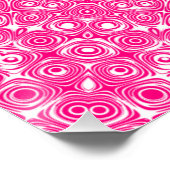 Vivid Rose Pink Mandala Muster Poster (Ecke)