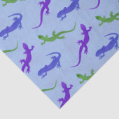 Vivid Salamander Silhouette in Blue Seidenpapier (Detail)