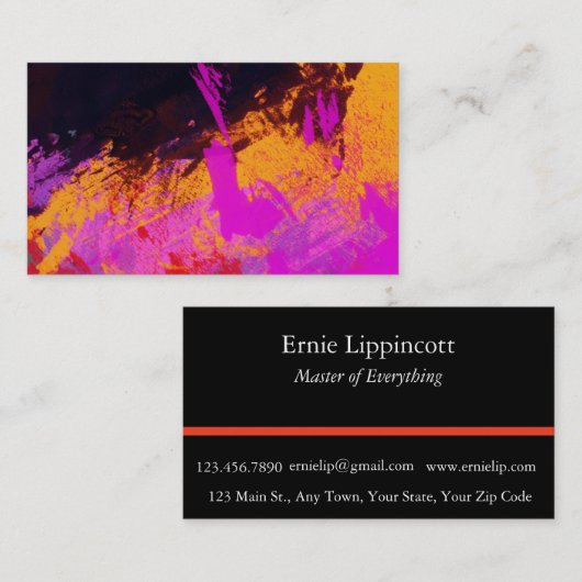 Vivid Scape Abstrakt Visitenkarte (Vorne/Hinten)