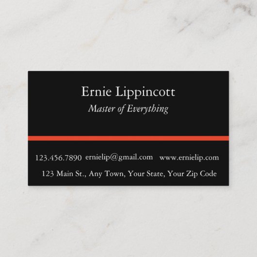 Vivid Scape Abstrakt Visitenkarte (Rückseite)