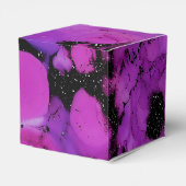 Vivid Schimmernd Schwarz und Lila Tintenflasche Geschenkschachtel (Rückseite)