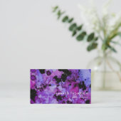 Vivid Shimmeringink Splash Business Card Visitenkarte (Stehend Vorderseite)