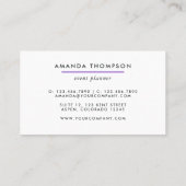 Vivid Shimmeringink Splash Business Card Visitenkarte (Rückseite)