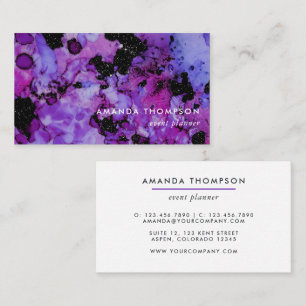 Vivid Shimmeringink Splash Business Card Visitenkarte