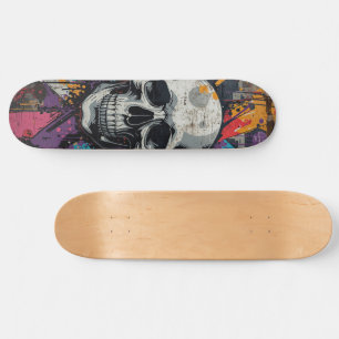 Vivid skull Urban Graffiti Skateboard