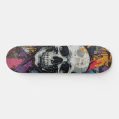 Vivid skull Urban Graffiti Skateboard (Horizontal)