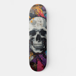 Vivid skull Urban Graffiti Skateboard