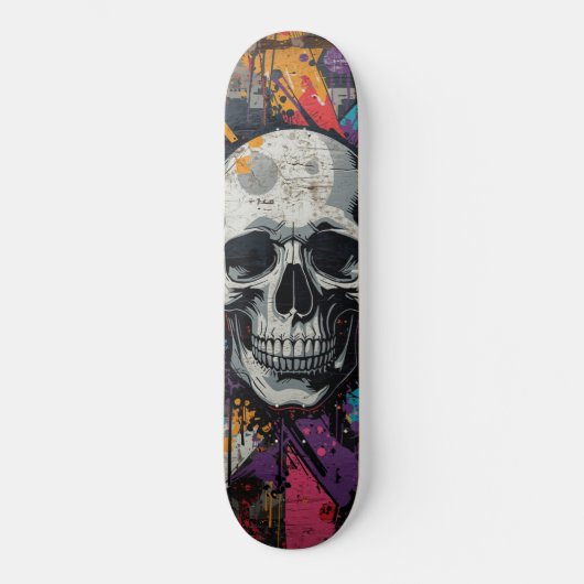 Vivid skull Urban Graffiti Skateboard (Vorderseite)