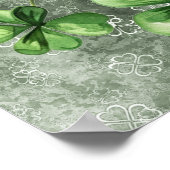 Vivid Skull with Green Hat Illustration Poster (Ecke)