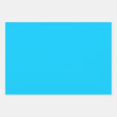 Vivid Sky Blue Solid Color Geschenkpapier Set (Vorderseite 3)