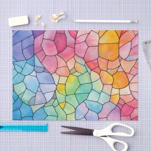 Vivid Spectrum Rainbow Decoupage Seidenpapier (Handwerk)