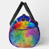 Vivid Spectrum Swirl Monogram Personalized Travel Duffle Bag (Rechts)