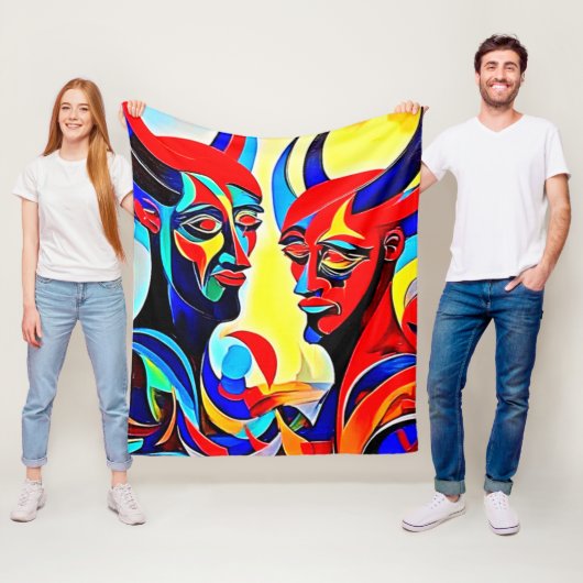 Vivid Spirit Pair Design Fleecedecke (Beispiel)