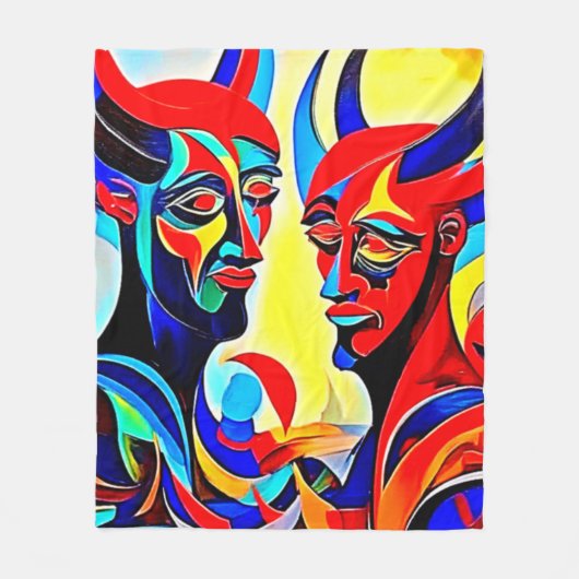 Vivid Spirit Pair Design Fleecedecke (Vorderseite)