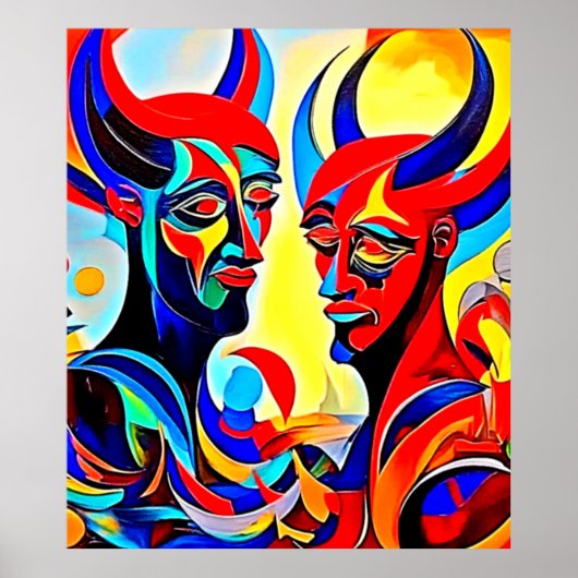 Vivid Spirit Pair Design Poster (Vorne)