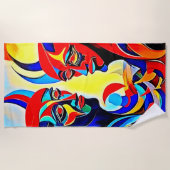 Vivid Spirit Pair Design Strandtuch (Vorderseite)