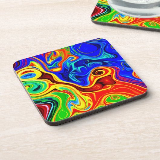 Vivid Style Muster Getränkeuntersetzer (Linke Seite)