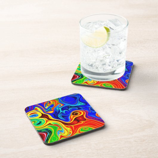 Vivid Style Muster Getränkeuntersetzer (Rechte Seite)