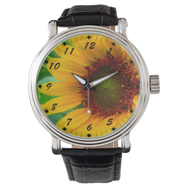 Vivid Sunflower Armbanduhr (Vorderseite)