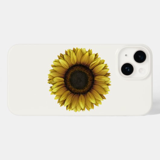 Vivid Sunflower Botanical Art Design Case-Mate iPhone Hülle (Rückseite (Horizontal))