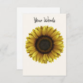 Vivid Sunflower Botanical Art Design Dankeskarte (Vorne/Hinten)