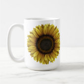 Vivid Sunflower Botanical Art Design Kaffeetasse (Links)