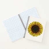 Vivid Sunflower Botanical Art Design Notizblock (Innenseite)