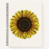 Vivid Sunflower Botanical Art Design Notizblock (Vorderseite)