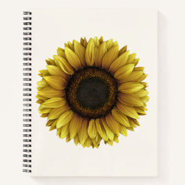 Vivid Sunflower Botanical Art Design Notizblock