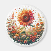 Vivid Sunflower Magnet (Vorne)