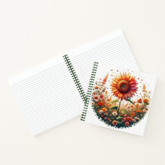 Vivid Sunflower Spiral Notebook Notizblock (Innenseite)
