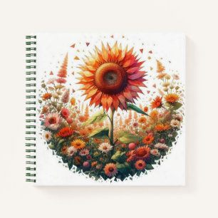 Vivid Sunflower Spiral Notebook Notizblock