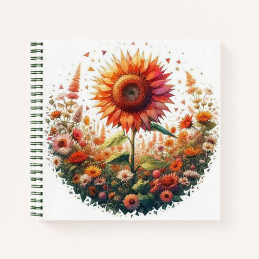 Vivid Sunflower Spiral Notebook Notizblock (Vorderseite)