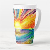Vivid Sunset Illustration Wasser Reflektion Milchtasse (Rechte Ecke)