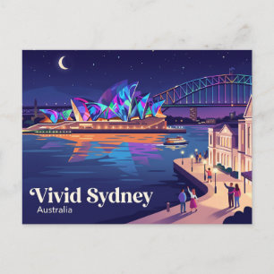 Vivid Sydney Australien Postkarte