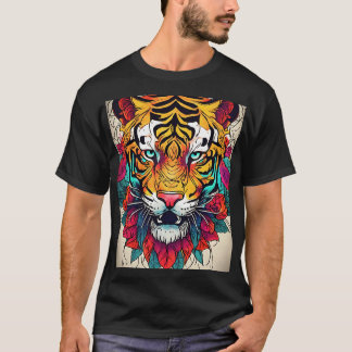 Vivid Tiger Majestät kühne T - Shirt Design