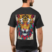 Vivid Tiger Majestät kühne T - Shirt Design (Rückseite)