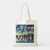 Vivid Toronto Lake Tote Tragetasche (Rückseite)