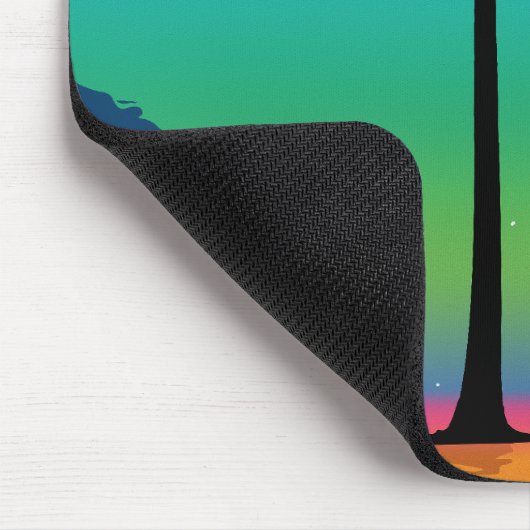 Vivid Tree Unter einem kosmischen Regenbogen Himme Mousepad (Ecke)