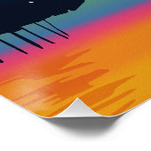 Vivid Tree Unter einem kosmischen Regenbogen Himme Poster (Ecke)