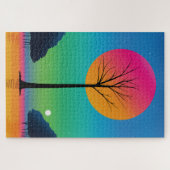 Vivid Tree Unter einem kosmischen Regenbogen Himme Puzzle (Horizontal)