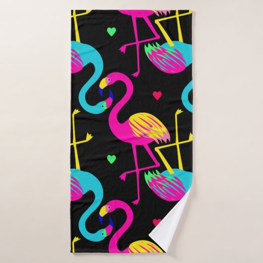 Vivid tropical, exotic hawaiian seamless pattern w badehandtuch (Badehandtuch)