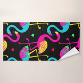 Vivid tropical, exotic hawaiian seamless pattern w badehandtuch (Badehandtuch)